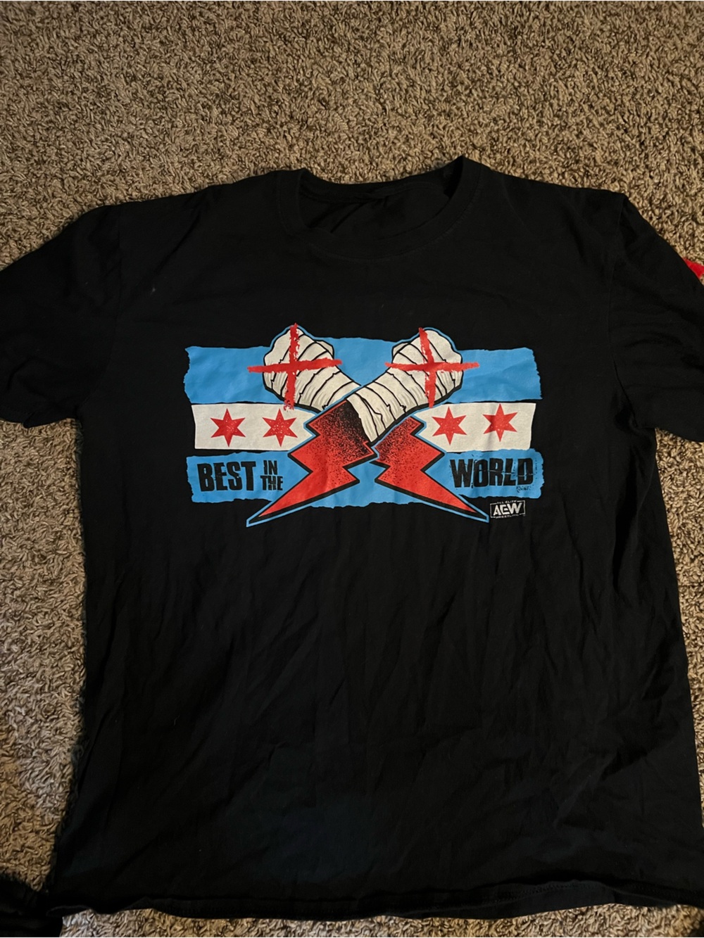 AEW Black 'Best in the World' Graphic Short Sleeve Tee